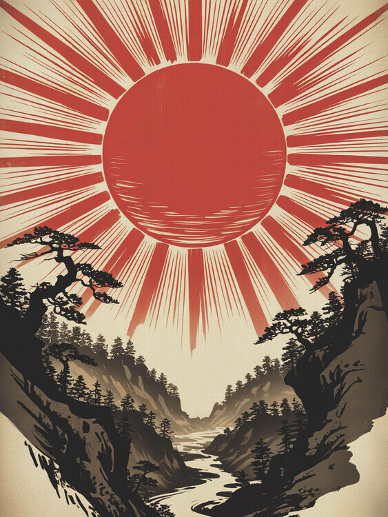 Andreas Magnusson Plakát, Obraz - Rising Sun River Valley, Andreas Magnusson, 30 × 40 cm