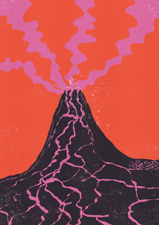 Nicholas Plakát, Obraz - Vibrant Volcano Eruption, Nicholas, 30 × 40 cm