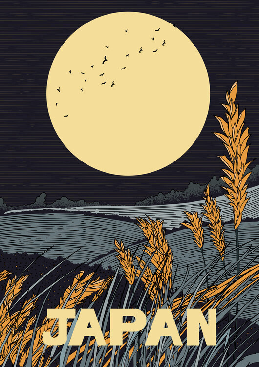 Nicholas Plakát, Obraz - Japan Moonlit Harvest, Nicholas, 30 × 40 cm