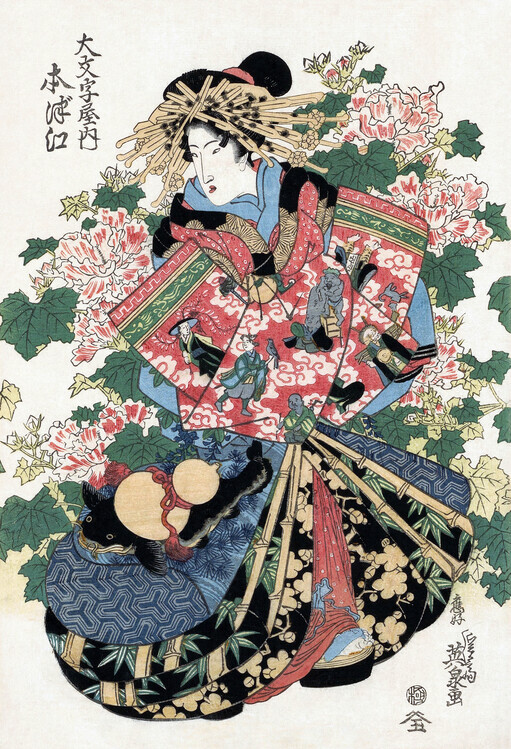 Keisai Eisen Plakát, Obraz - Japanese Woman (1820-1830), Keisai Eisen, 26.7 × 40 cm