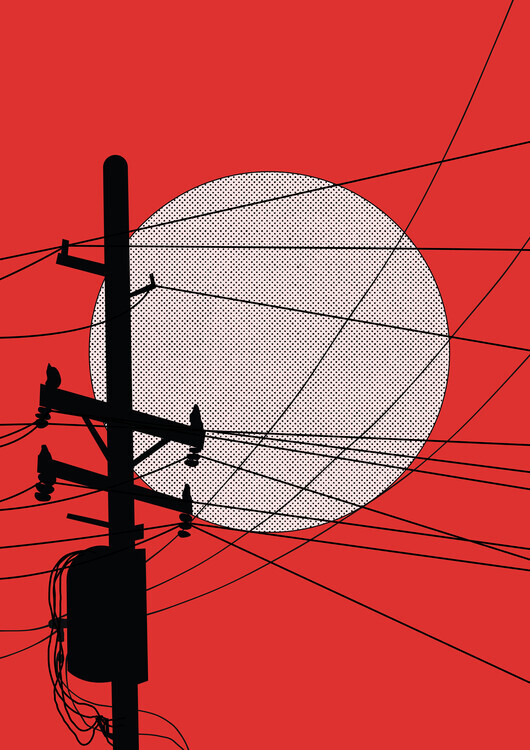 Nicholas Plakát, Obraz - Red Sky Electric Sun, Nicholas, 30 × 40 cm