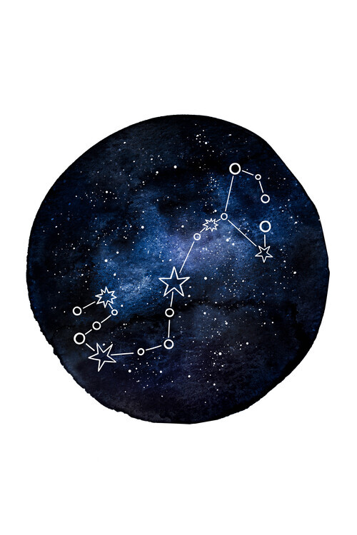 EMELIEmaria Plakát, Obraz - Scorpio Constellation Night Sky, EMELIEmaria, 26.7 × 40 cm