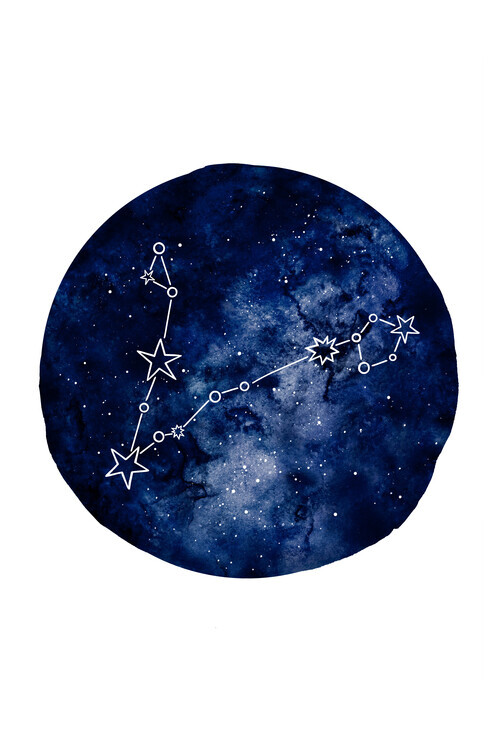 EMELIEmaria Plakát, Obraz - Pisces Zodiac Constellation, EMELIEmaria, 26.7 × 40 cm