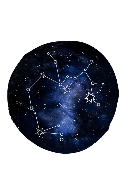 EMELIEmaria Plakát, Obraz - Watercolor Galaxy Constellations, EMELIEmaria, 26.7 × 40 cm
