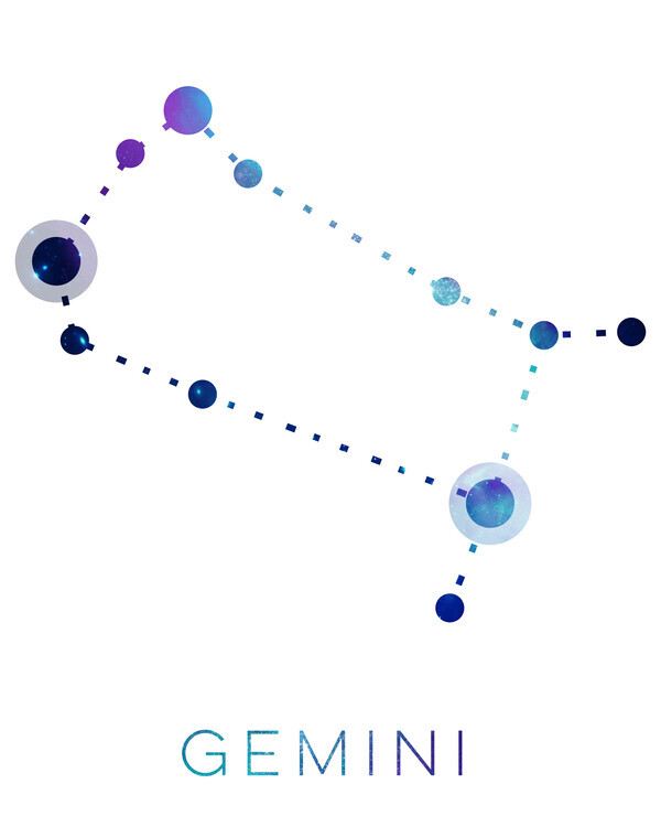 Emiliano Deificus Plakát, Obraz - Celestial Gemini Constellation, Emiliano Deificus, 30 × 40 cm