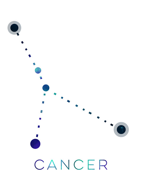Emiliano Deificus Plakát, Obraz - Starry Cancer Constellation, Emiliano Deificus, 30 × 40 cm