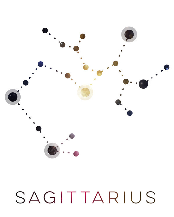 Emiliano Deificus Plakát, Obraz - Sagittarius Constellation Stars, Emiliano Deificus, 30 × 40 cm