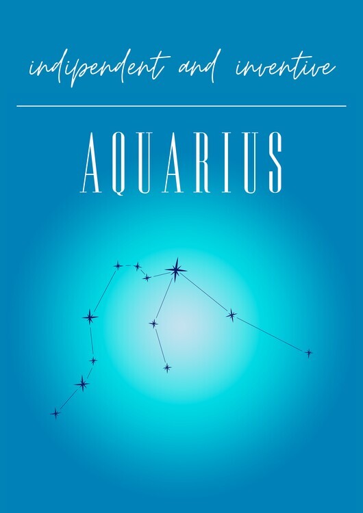 Amelie Plakát, Obraz - Glowing Aquarius Constellation, Amelie, 30 × 40 cm