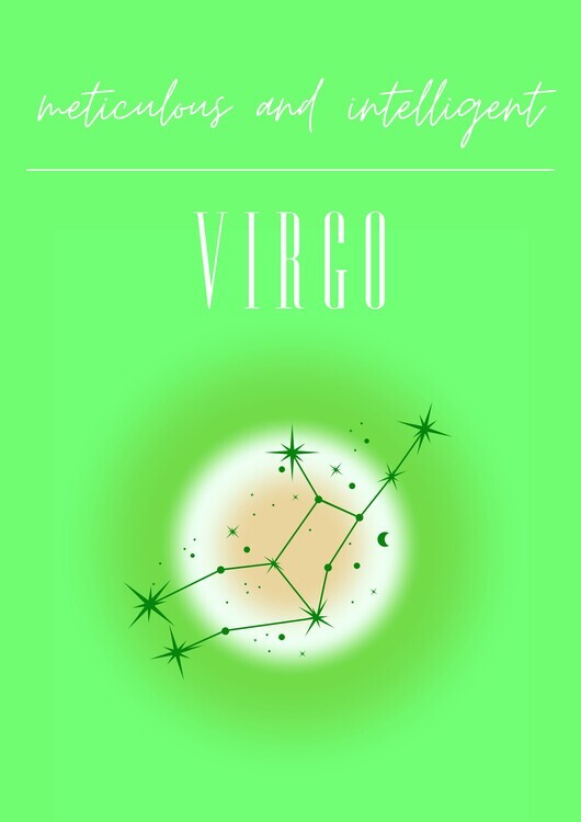 Amelie Plakát, Obraz - Intelligent Virgo Zodiac, Amelie, 30 × 40 cm
