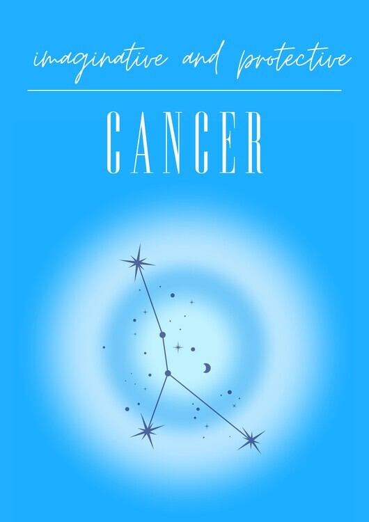 Amelie Plakát, Obraz - Imaginative Cancer Zodiac, Amelie, 30 × 40 cm