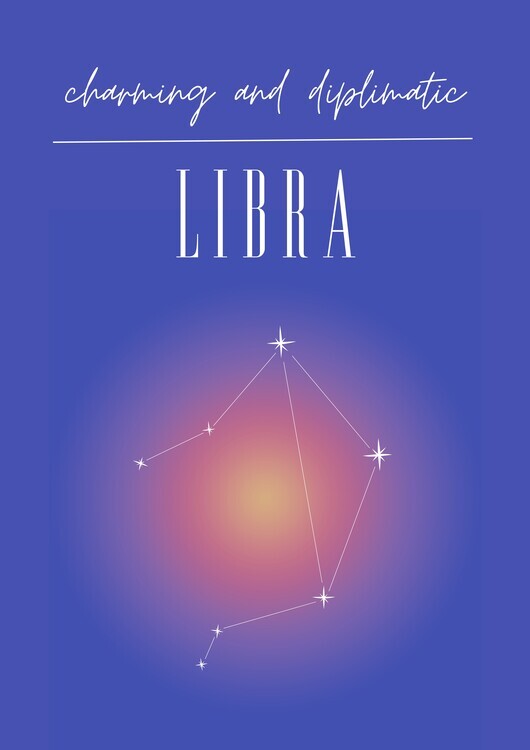 Amelie Plakát, Obraz - Celestial Libra Constellation, Amelie, 30 × 40 cm