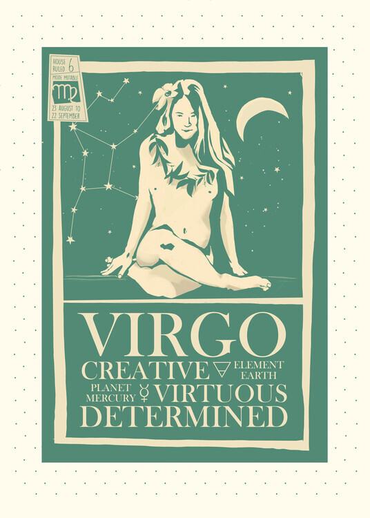 Dion Gem Plakát, Obraz - Graceful Virgo Constellation, Dion Gem, 30 × 40 cm
