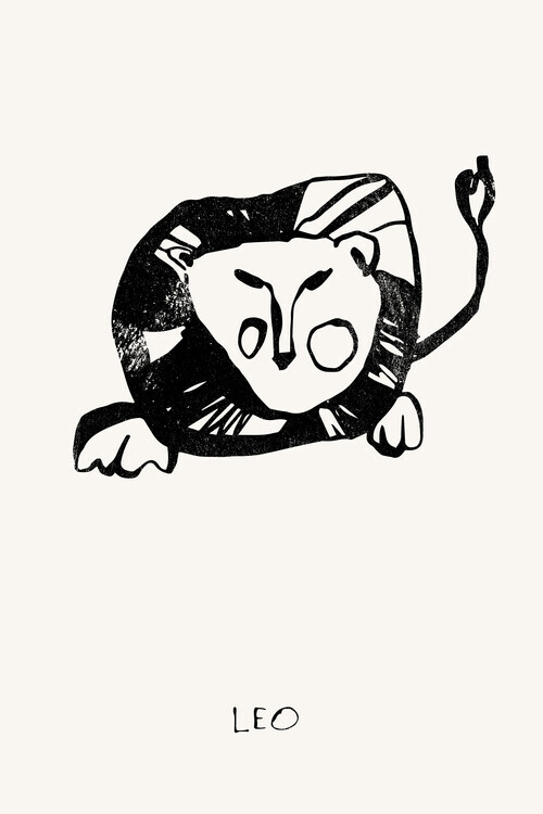 Treechild Plakát, Obraz - Stylized Leo Zodiac, Treechild, 26.7 × 40 cm