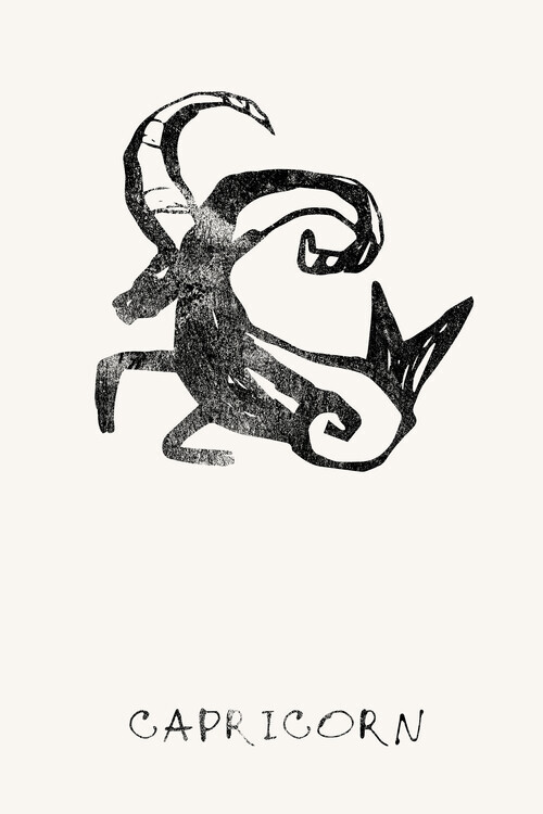 Treechild Plakát, Obraz - Capricorn Zodiac Symbol, Treechild, 26.7 × 40 cm