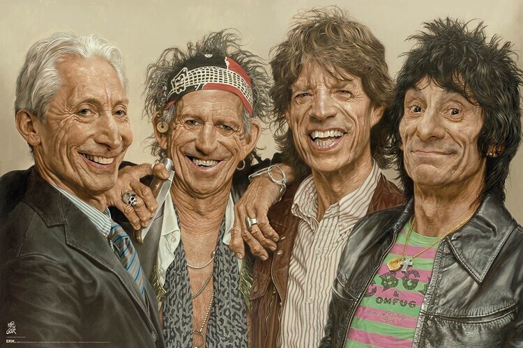 GRUPO ERIK Plakát, Obraz - Sebastian Kruger - The Rolling Stones, 91.5 × 61 cm