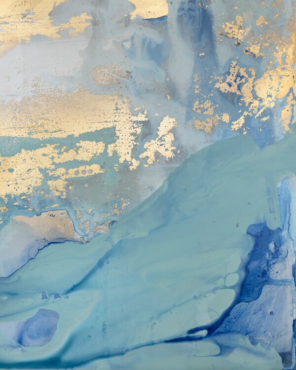 Julia Contacessi Plakát, Obraz - Golden Wavescape, Julia Contacessi, 30 × 40 cm