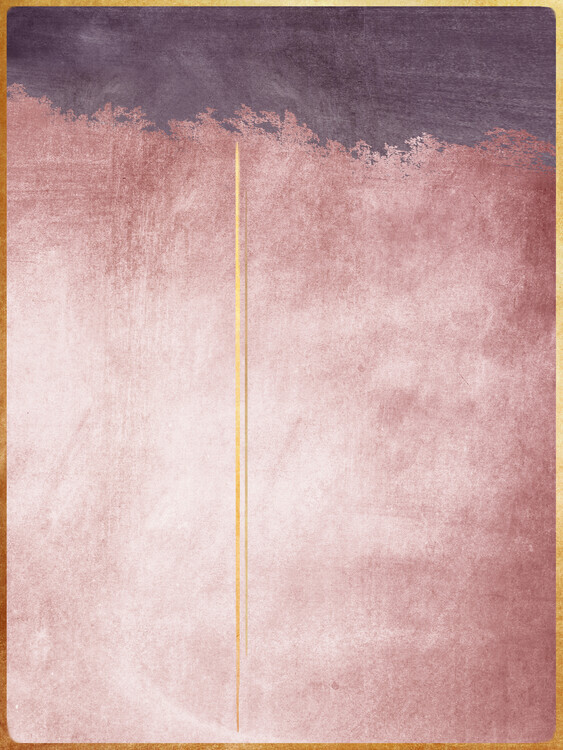 Alyson Storms Plakát, Obraz - Blush Purple Gold Stripe, Alyson Storms, 30 × 40 cm