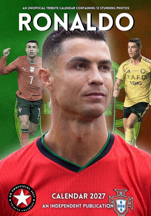 CALLDREAMS Kalendář 2027 Ronaldo, 42 x 29.7 cm
