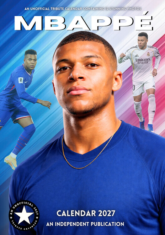 CALLDREAMS Kalendář 2027 Kylian Mbappe, 42 x 29.7 cm