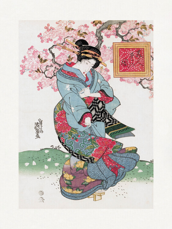 Keisai Eisen Plakát, Obraz - Japanese Woman (1828), Keisai Eisen, 30 × 40 cm