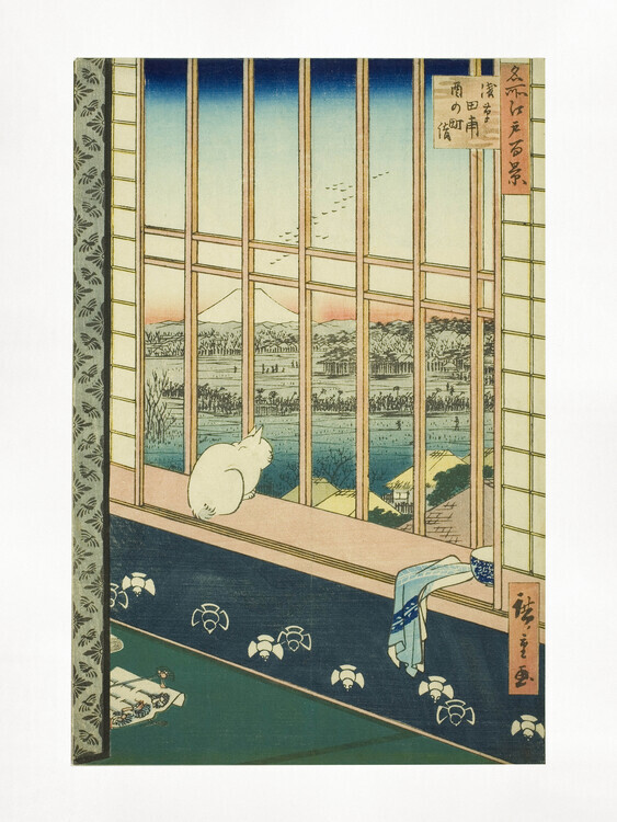 Utagawa Hiroshige Plakát, Obraz - Asakusa Rice Fields, Utagawa Hiroshige, 30 × 40 cm