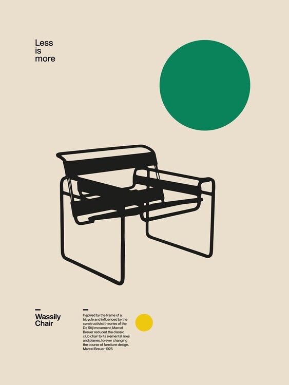 David Vineis Plakát, Obraz - Bauhaus Design Chair, David Vineis, 30 × 40 cm