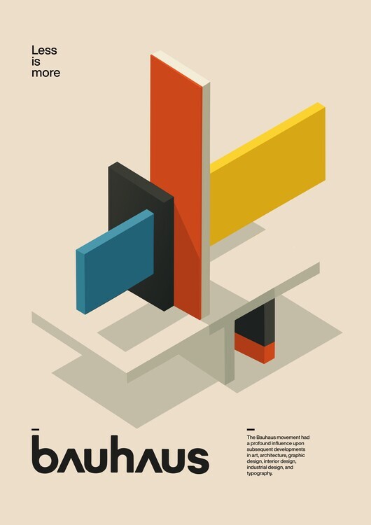 David Vineis Plakát, Obraz - Geometric Shapes Bauhaus, David Vineis, 30 × 40 cm