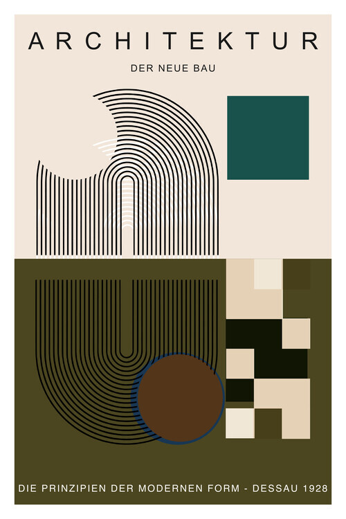cartissi Plakát, Obraz - Geometric Modern Architecture, cartissi, 26.7 × 40 cm