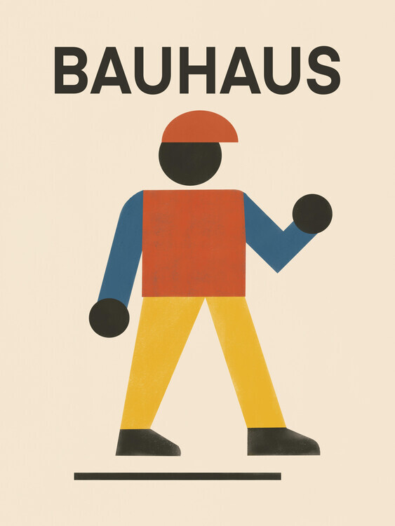 Little Dean Plakát, Obraz - Bauhaus Walking Figure, Little Dean, 30 × 40 cm