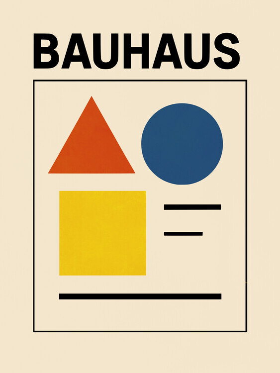 Little Dean Plakát, Obraz - Bauhaus Geometric Shapes, Little Dean, 30 × 40 cm