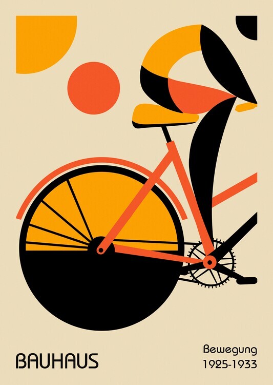 Fadil Roze Plakát, Obraz - Abstract Bike Rider, Fadil Roze, 30 × 40 cm