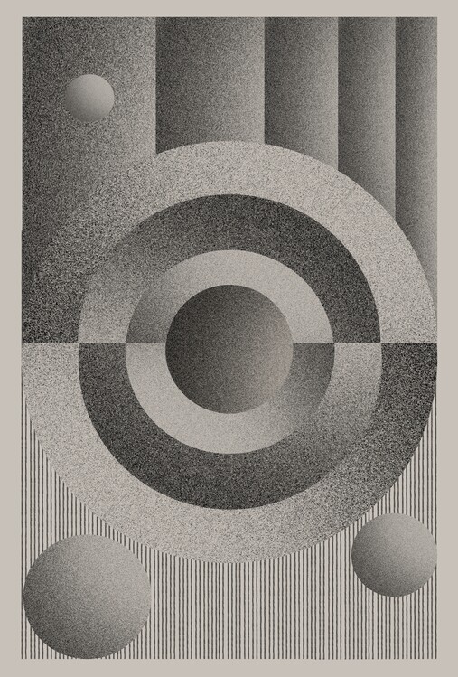 THE MIUUS STUDIO Plakát, Obraz - Monochrome Geometry, THE MIUUS STUDIO, 26.7 × 40 cm
