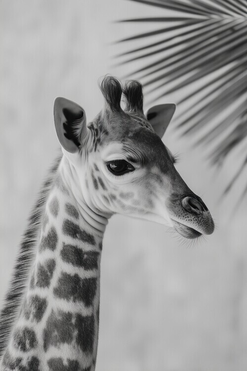 Treechild Plakát, Obraz - Young giraffe, Treechild, 26.7 × 40 cm