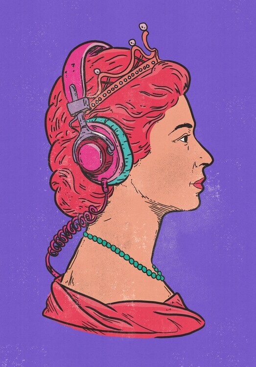 Nicholas Plakát, Obraz - Headphone Queen, Nicholas, 26.7 × 40 cm