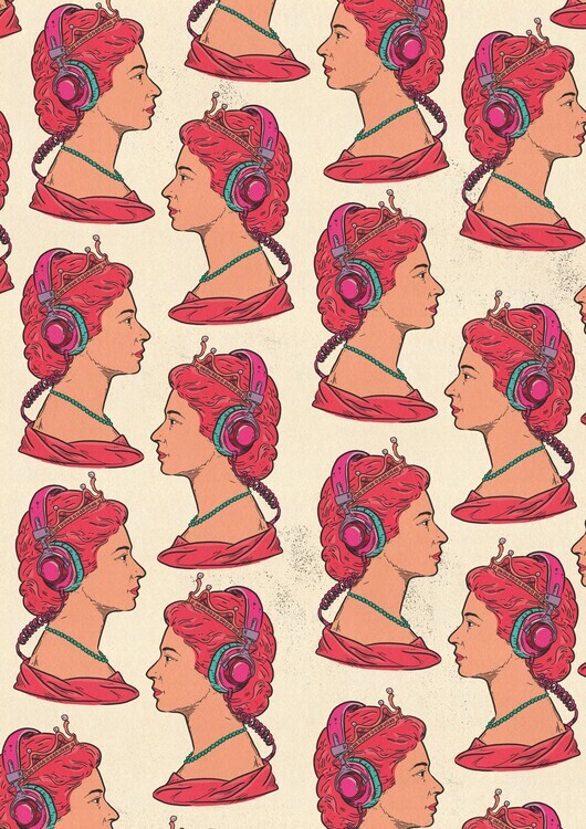 Nicholas Plakát, Obraz - Modern Queen Headphones, Nicholas, 30 × 40 cm