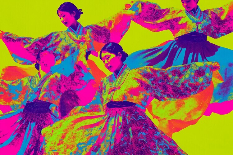 Treechild Plakát, Obraz - Colorful Hanbok Dancers, Treechild, 40 × 26.7 cm