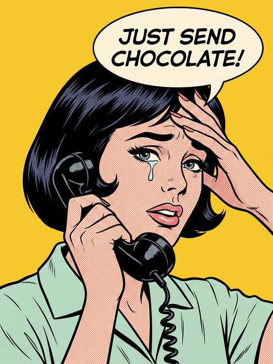 Andreas Magnusson Plakát, Obraz - Send Chocolate Pop Art, Andreas Magnusson, 30 × 40 cm