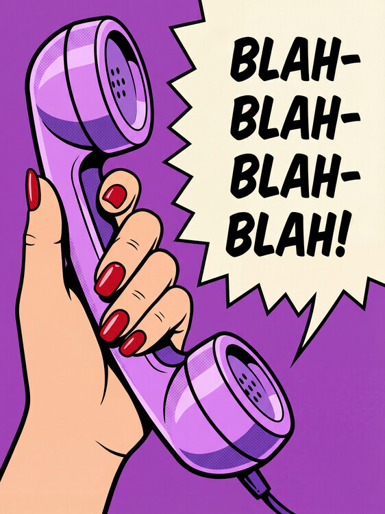 Andreas Magnusson Plakát, Obraz - Blah Blah Retro Phone, Andreas Magnusson, 30 × 40 cm