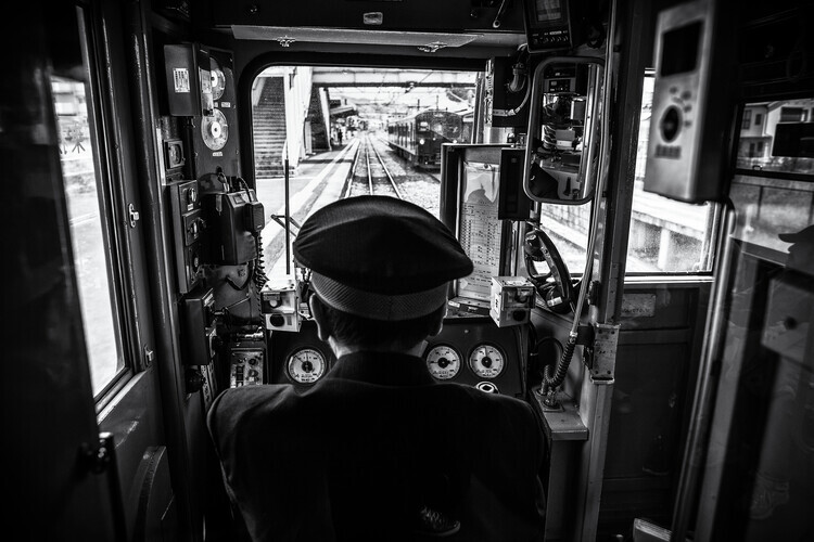 Marco Tagliarino Plakát, Obraz - Train Driver's View, Marco Tagliarino, 40 × 26.7 cm