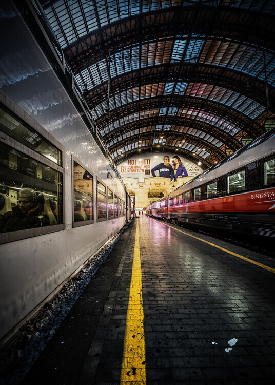 Marco Tagliarino Plakát, Obraz - Moody Train Station, Marco Tagliarino, 30 × 40 cm
