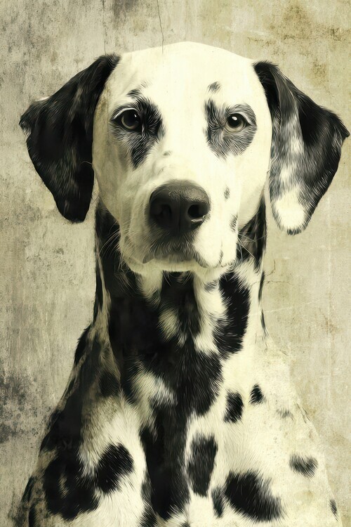Rafal Kulik Plakát, Obraz - Serious Dalmatian Gaze, Rafal Kulik, 26.7 × 40 cm