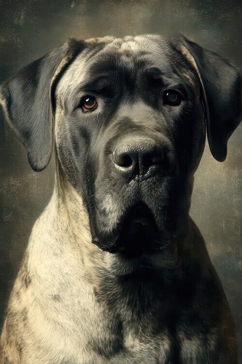 Rafal Kulik Plakát, Obraz - Noble Brindle Mastiff, Rafal Kulik, 26.7 × 40 cm
