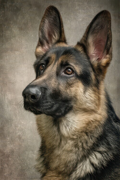 Rafal Kulik Plakát, Obraz - Noble German Shepherd, Rafal Kulik, 26.7 × 40 cm