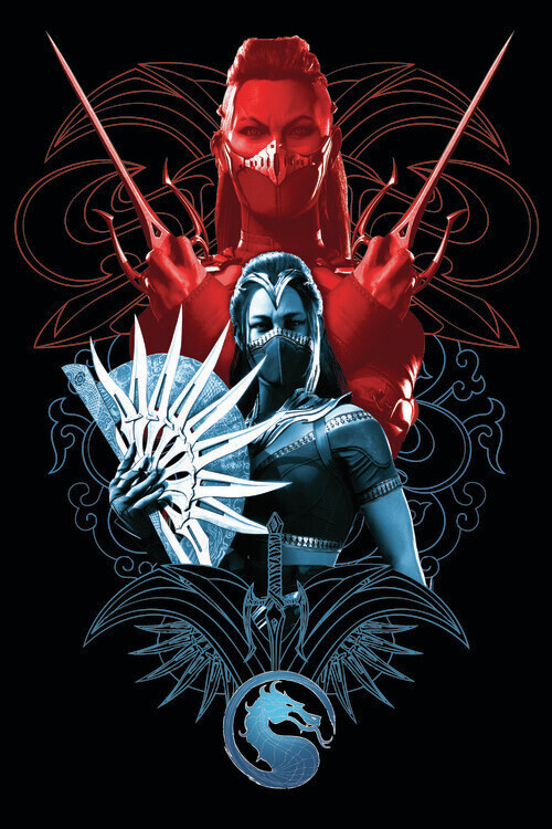 Europosters Plakát, Obraz - Mortal Kombat - Mileena  vs Kitana, 26.7 × 40 cm