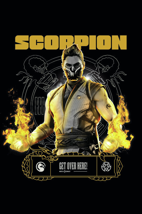 Europosters Plakát, Obraz - Mortal Kombat - Scorpion, 26.7 × 40 cm