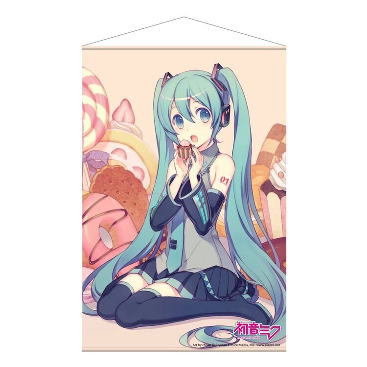 Sakami Textilní plakát Textilní plakát Hatsune Miku - Cupcake