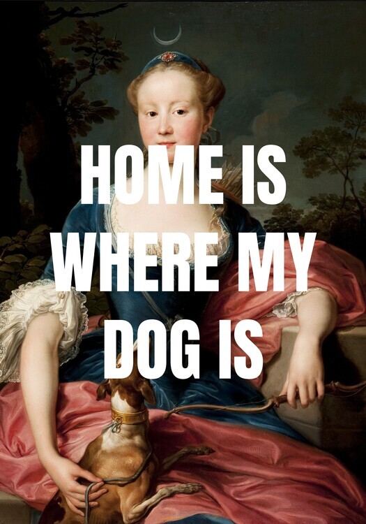 Athene Fritsch Plakát, Obraz - Classic Portrait Dog Quote, Athene Fritsch, 26.7 × 40 cm