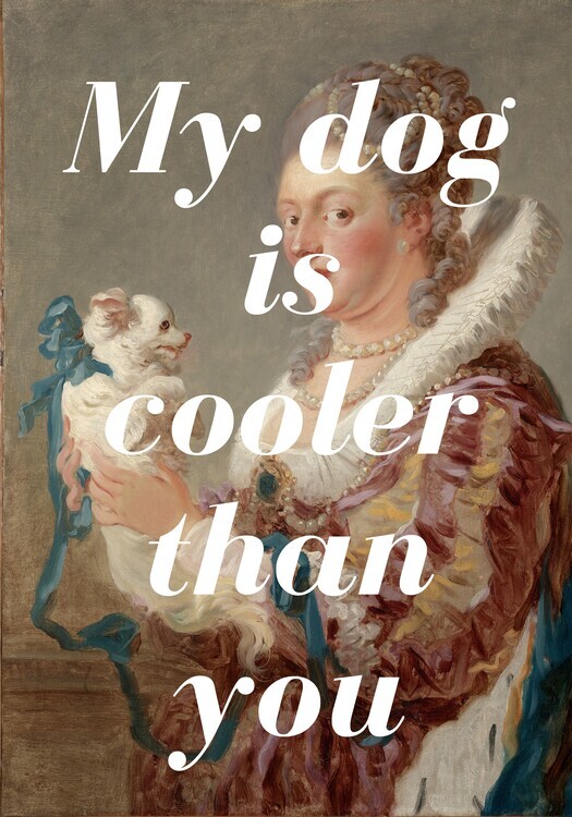 Athene Fritsch Plakát, Obraz - Regal Lady Funny Dog, Athene Fritsch, 26.7 × 40 cm
