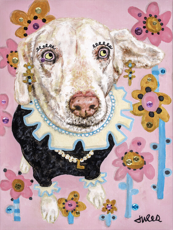 Jules Gissler Plakát, Obraz - Whimsical Dressed Dog, Jules Gissler, 30 × 40 cm
