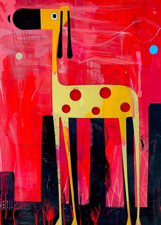 Justyna Jaszke Plakát, Obraz - Creature Dog 6, Justyna Jaszke, 30 × 40 cm